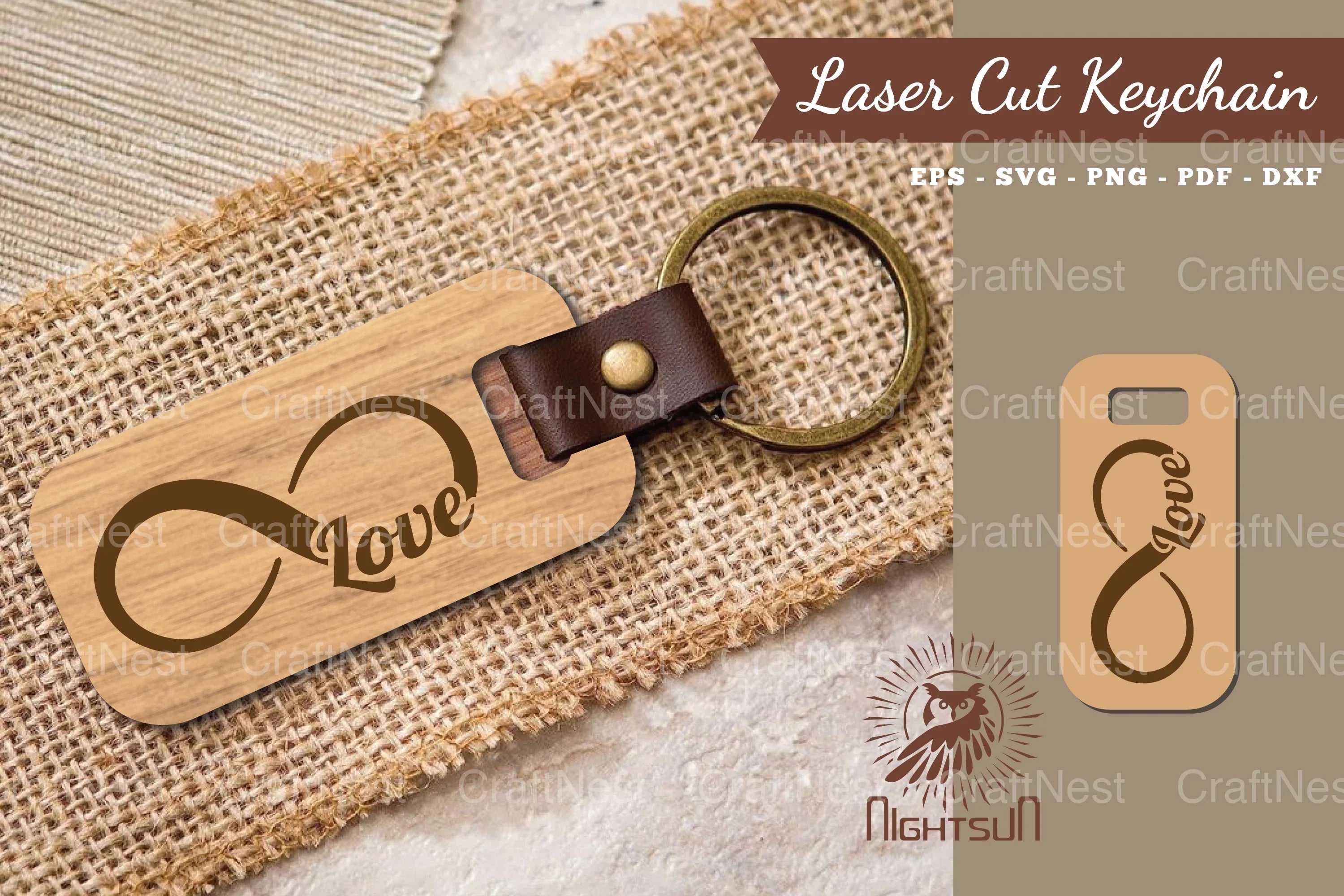 Infinity Love Laser Cut Keychain Design Bundle - CraftNest - Digital Crafting and Art