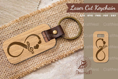 Infinity Music Laser Cut Keychain Design Bundle - CraftNest - Digital Crafting and Art