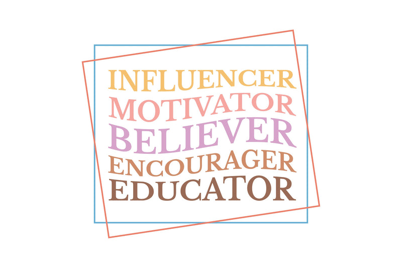 Influencer Motivator Believer Encourager Educator SVG Bundle - CraftNest - Digital Crafting and Art