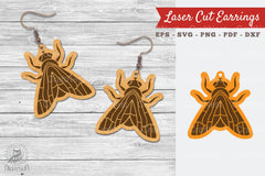 Insect Laser Cut Earrings Design Bundle - CraftNest - Digital Crafting and Art