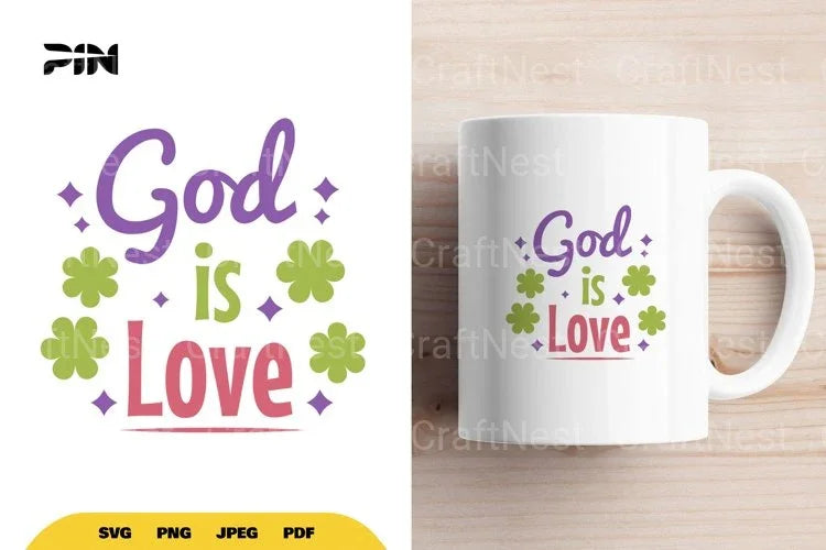 Inspirational God Is Love SVG Bundle - CraftNest - Digital Crafting and Art