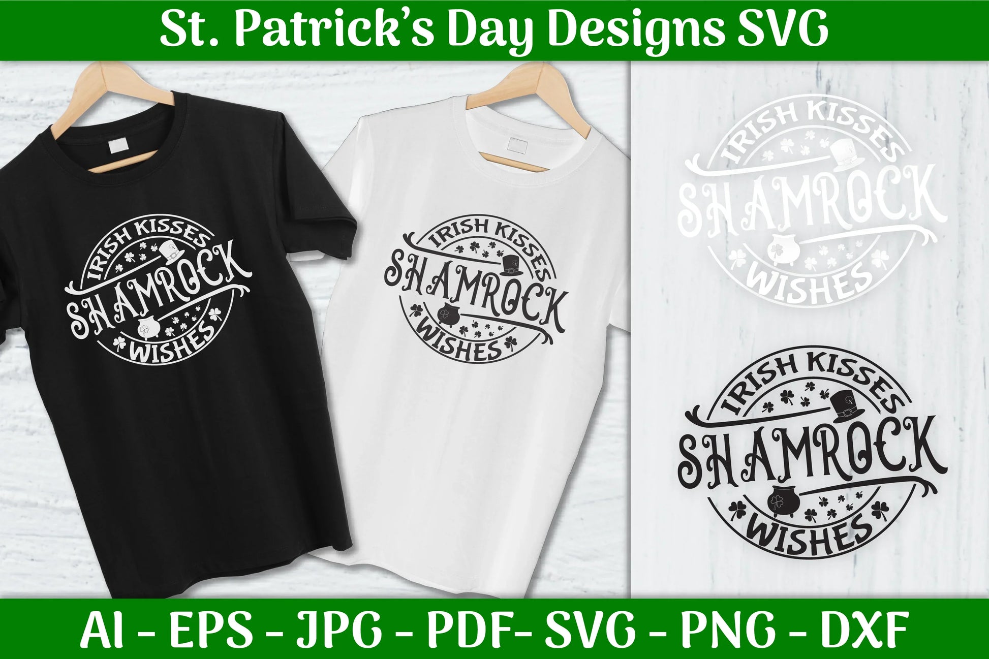 Irish Kisses St Patrick's Day SVG Bundle 2 - CraftNest - Digital Crafting and Art