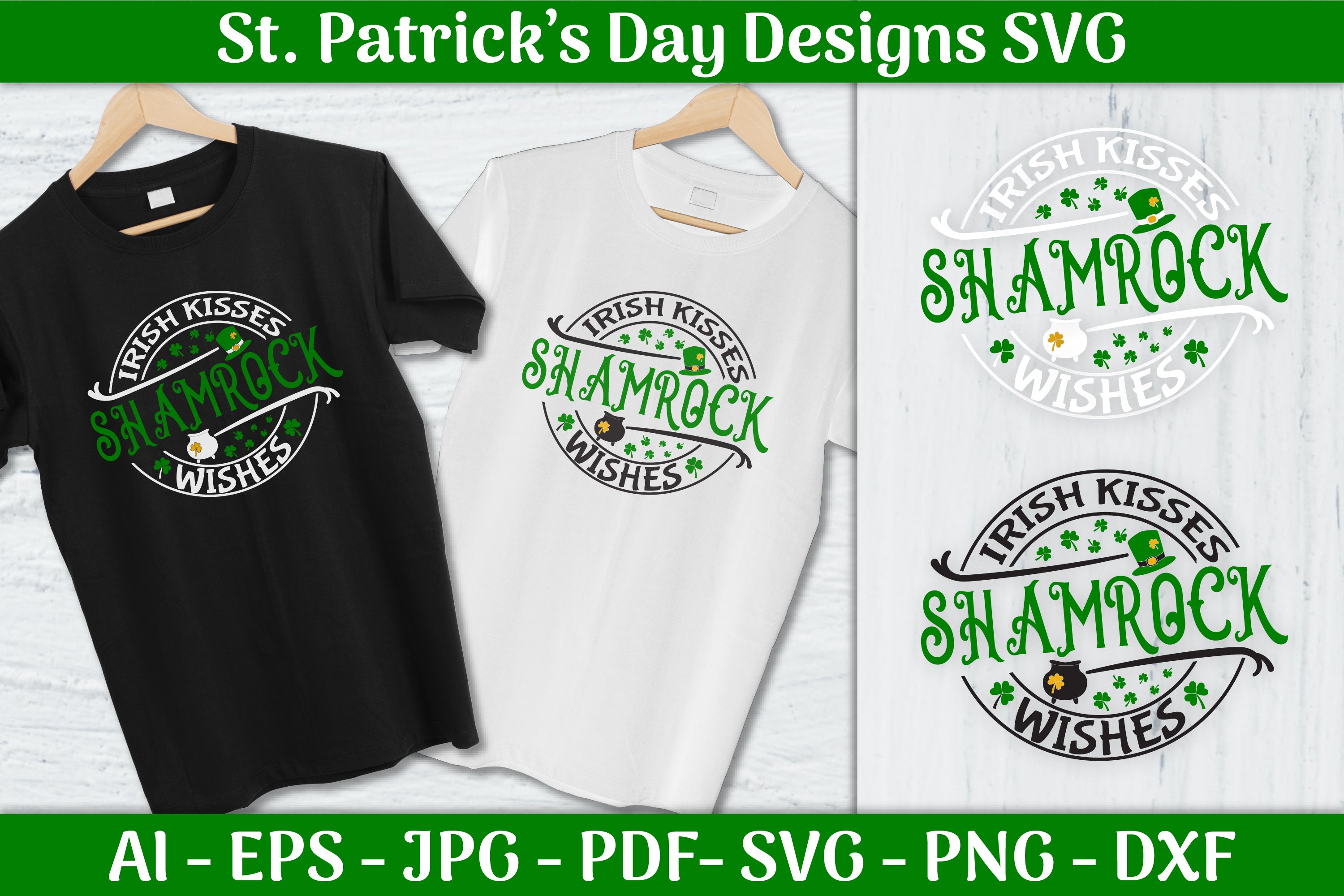 Irish Kisses St Patrick's Day SVG Bundle - CraftNest - Digital Crafting and Art