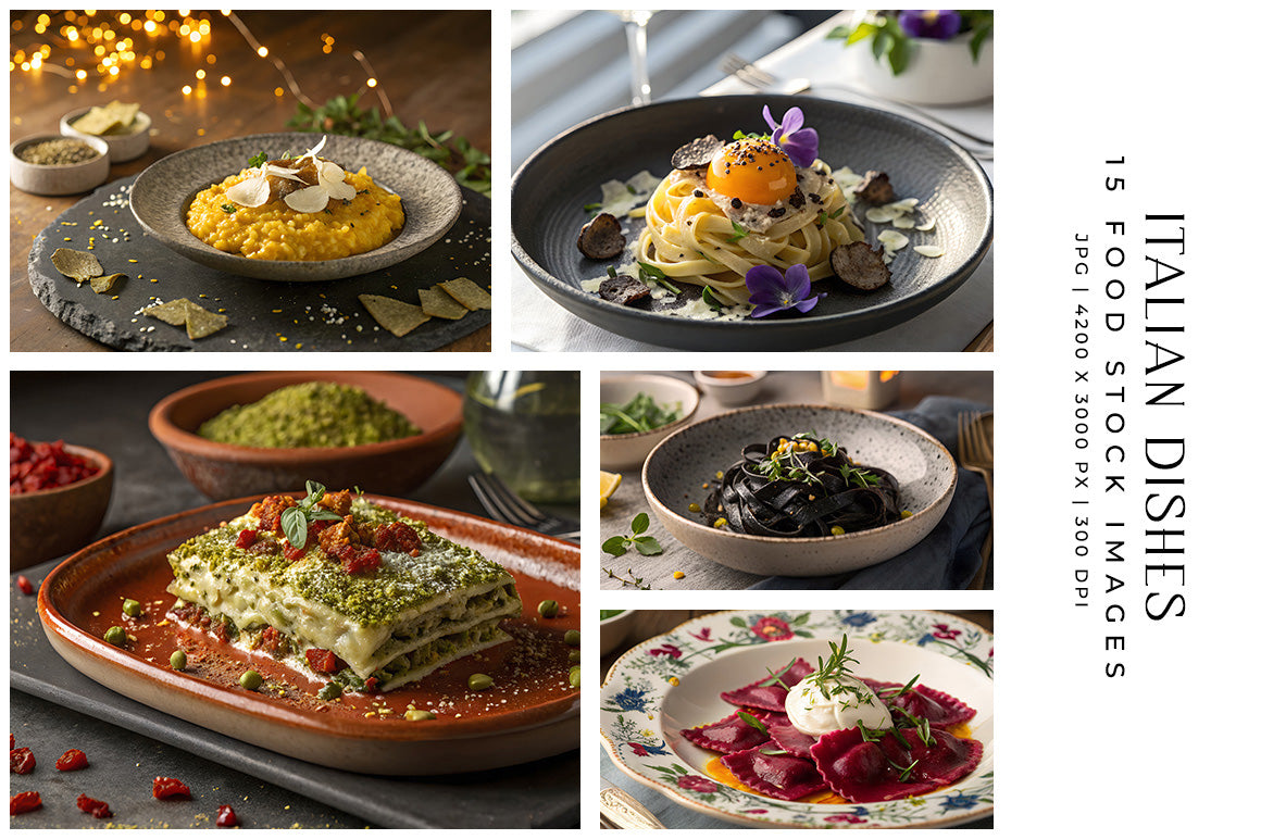 Italian Dishes - Stock Images