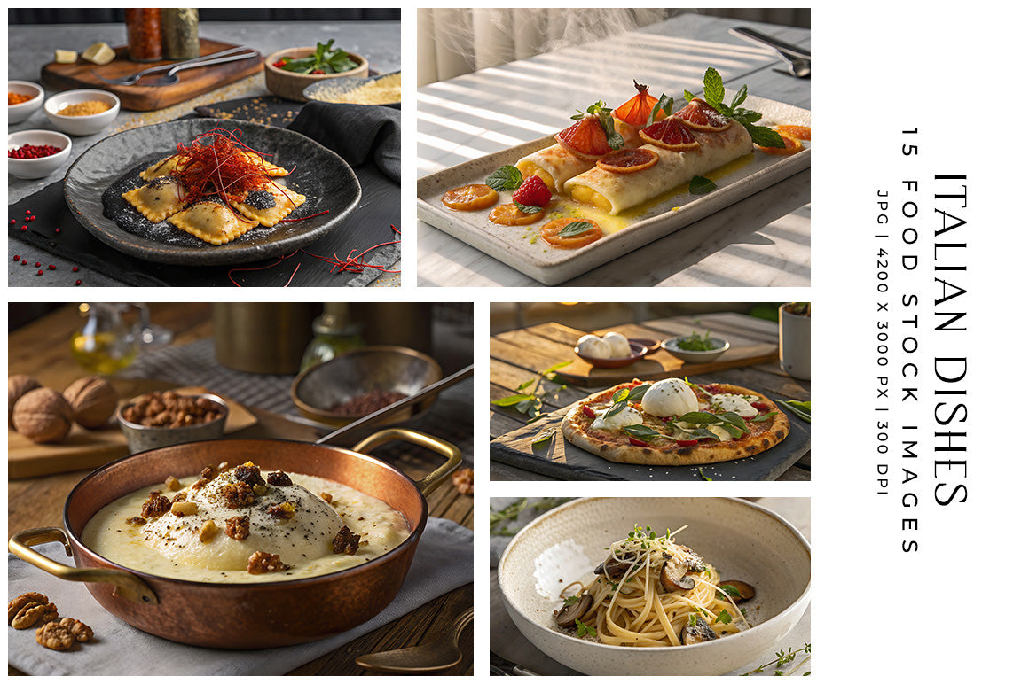Italian Dishes - Stock Images