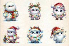 Christmas Cute Yeti Clipart Bundle - CraftNest - Digital Crafting and Art