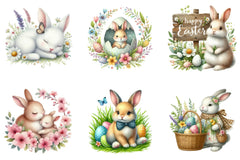 Easter Bunny Clipart Bundle - CraftNest - Digital Crafting and Art