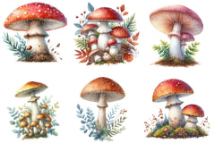 Mushroom Clipart Bundle 3 - CraftNest - Digital Crafting and Art
