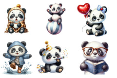 Funny Teddy Panda Clipart Bundle - CraftNest - Digital Crafting and Art