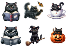 Funny Black Cat Clipart Bundle 4 - CraftNest - Digital Crafting and Art