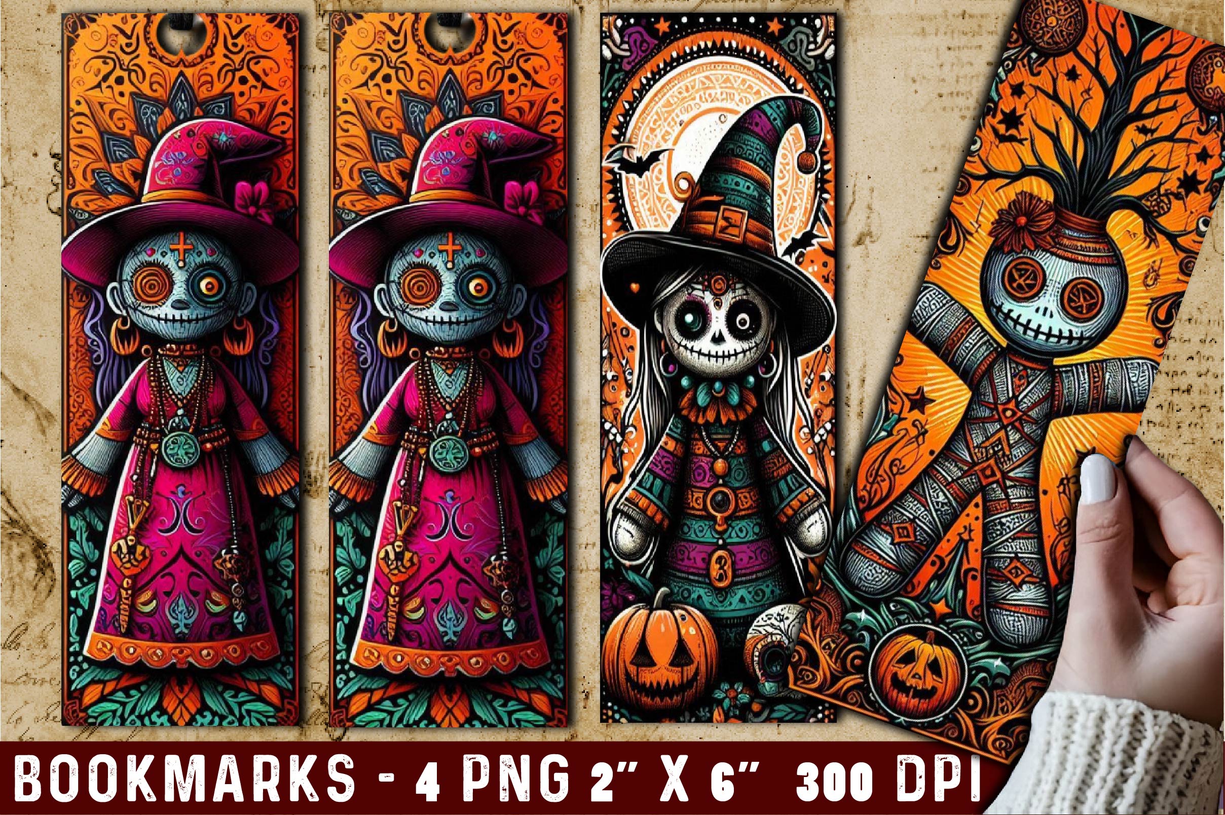 Halloween Bookmarks 3 Bundle - CraftNest - Digital Crafting and Art