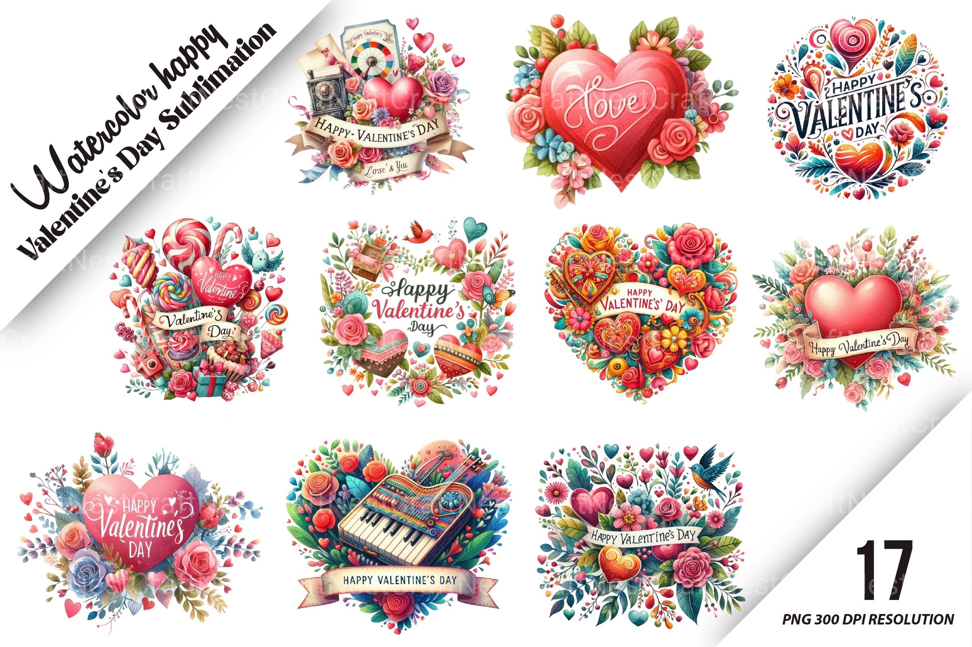 Valentine's Day Clipart Bundle 99 - CraftNest - Digital Crafting and Art