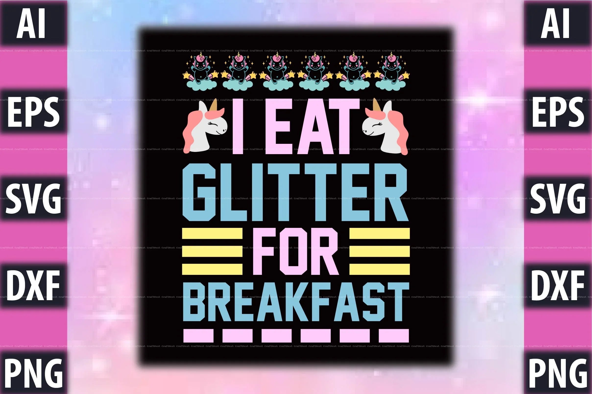 Unicorn T-Shirt Design SVG Bundle 1 - CraftNest - Digital Crafting and Art