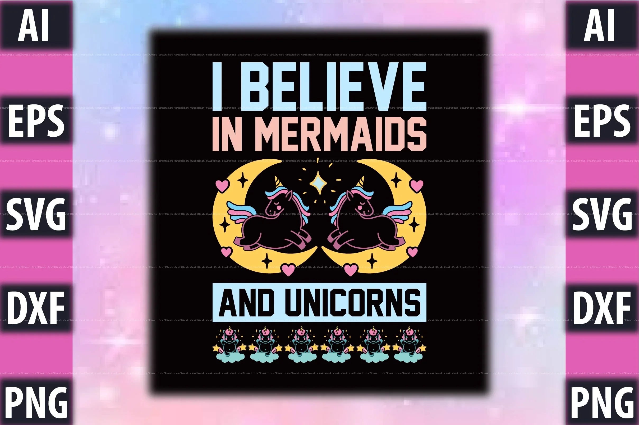 Unicorn T-Shirt Design SVG Bundle 1 - CraftNest - Digital Crafting and Art