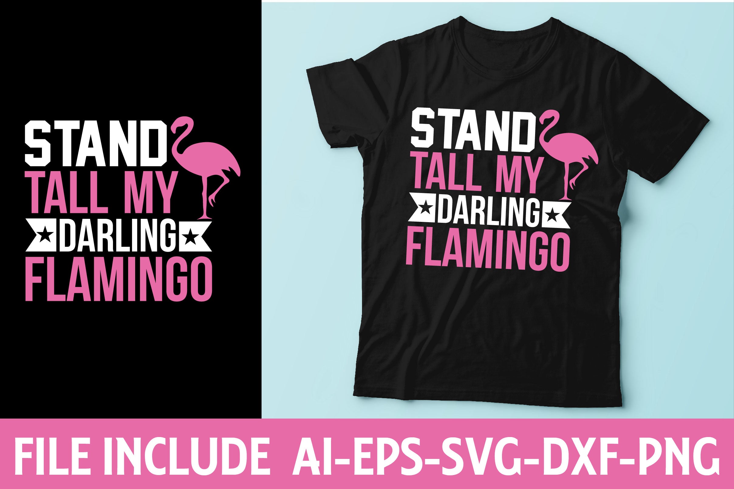 Flamingo T-Shirt Bundle - CraftNest - Digital Crafting and Art