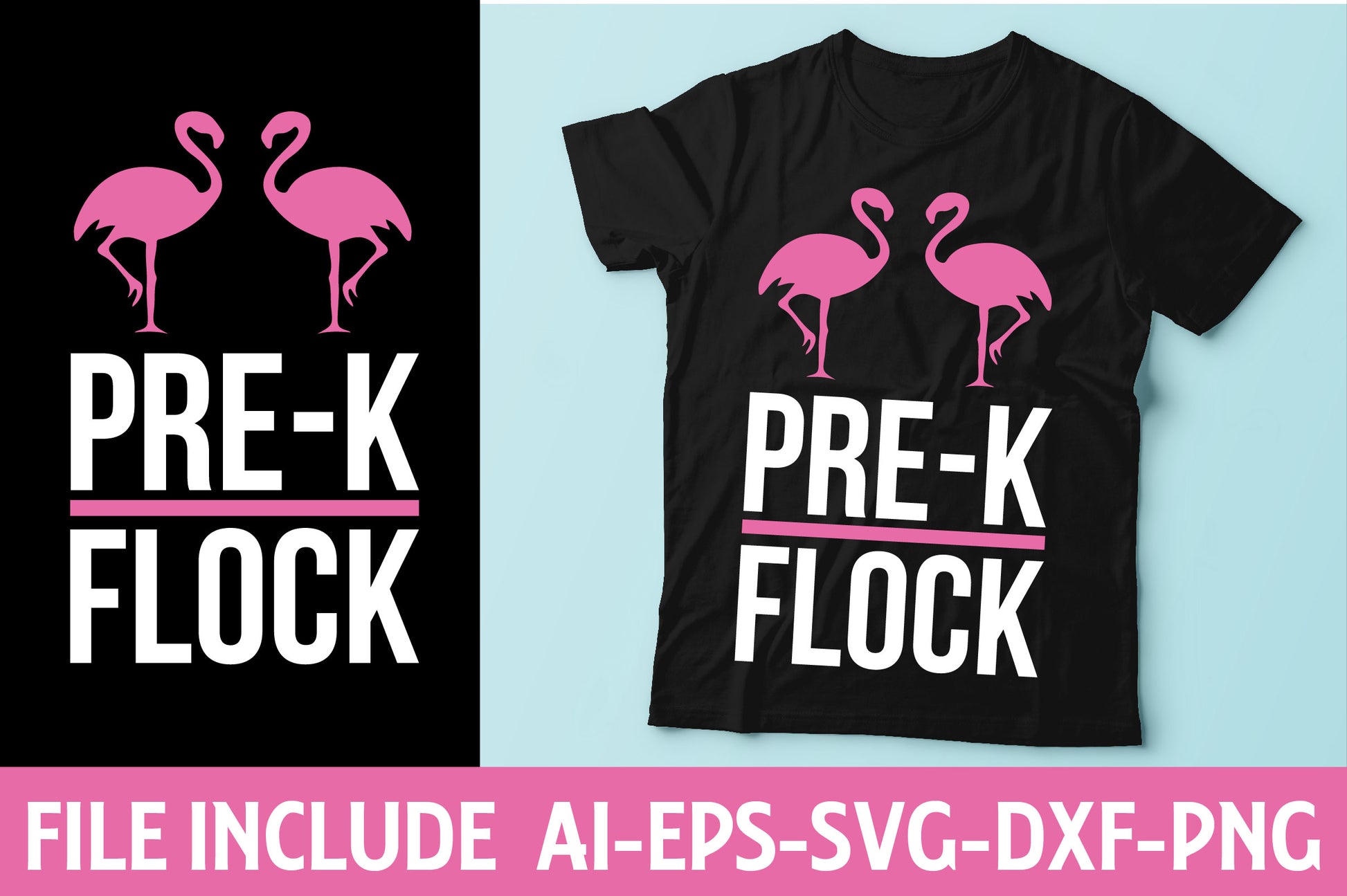 Flamingo T-Shirt Bundle - CraftNest - Digital Crafting and Art
