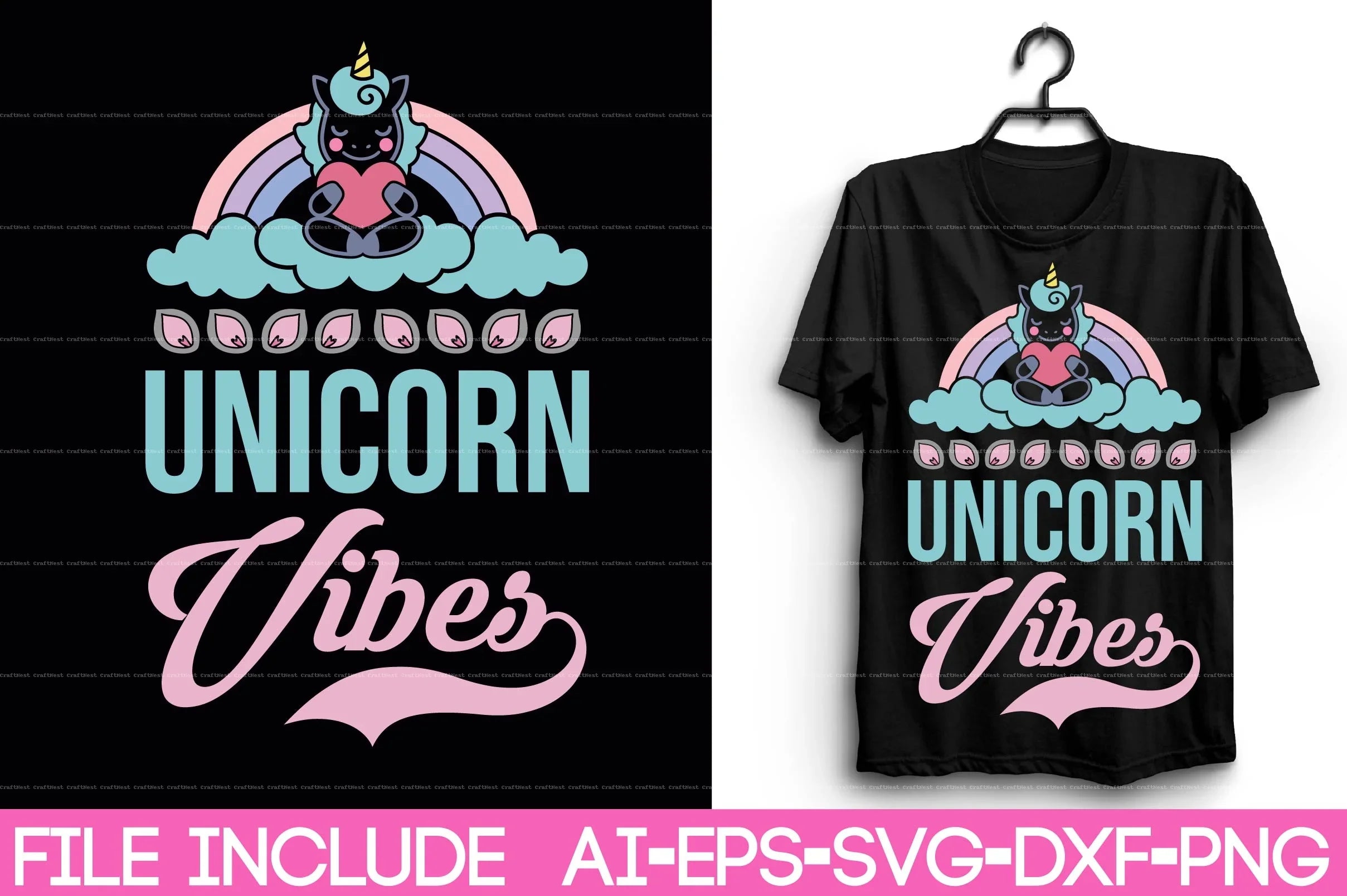 Unicorn T-Shirt Design SVG Bundle 2 - CraftNest - Digital Crafting and Art