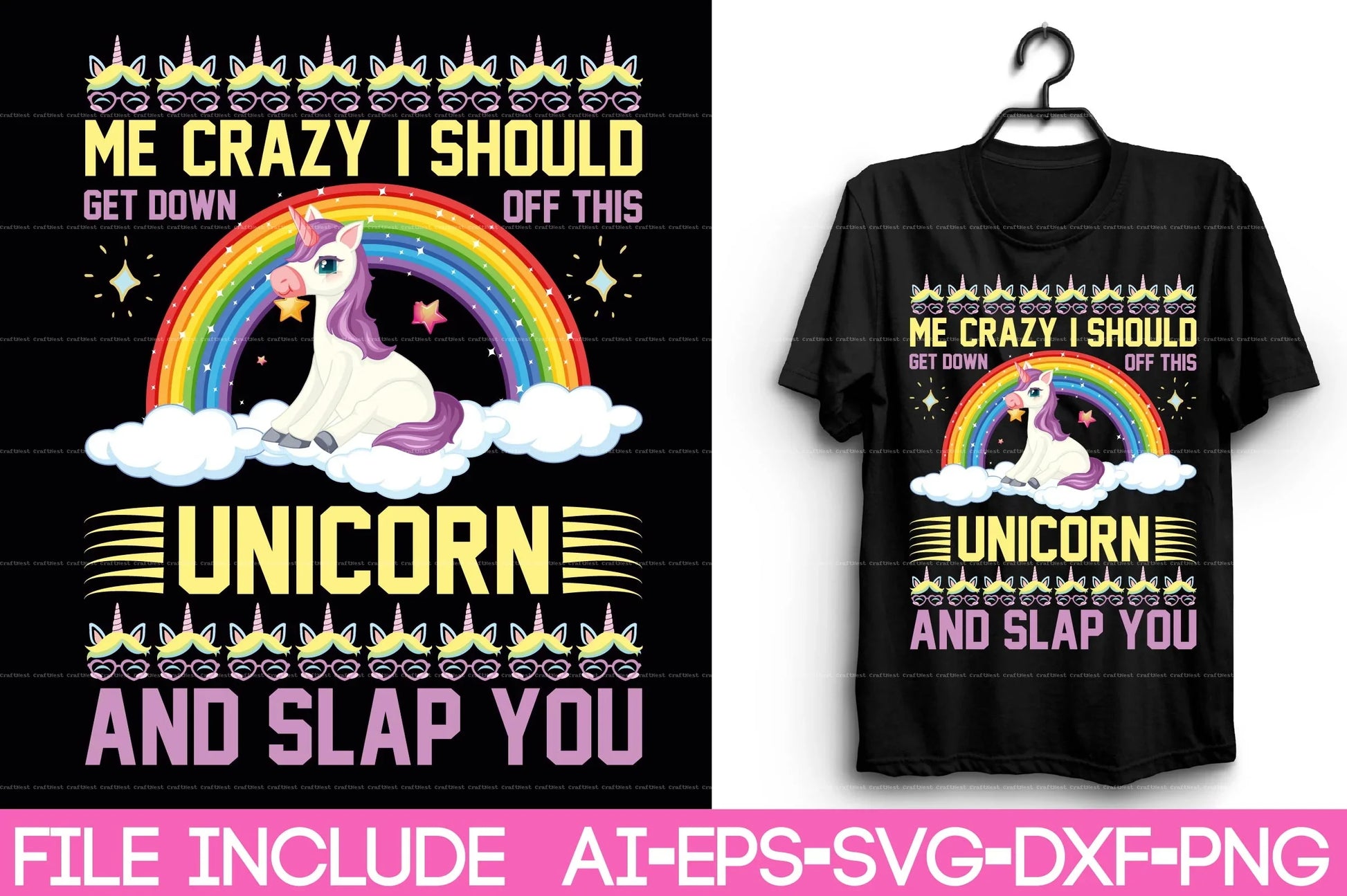 Unicorn T-Shirt Design SVG Bundle 2 - CraftNest - Digital Crafting and Art
