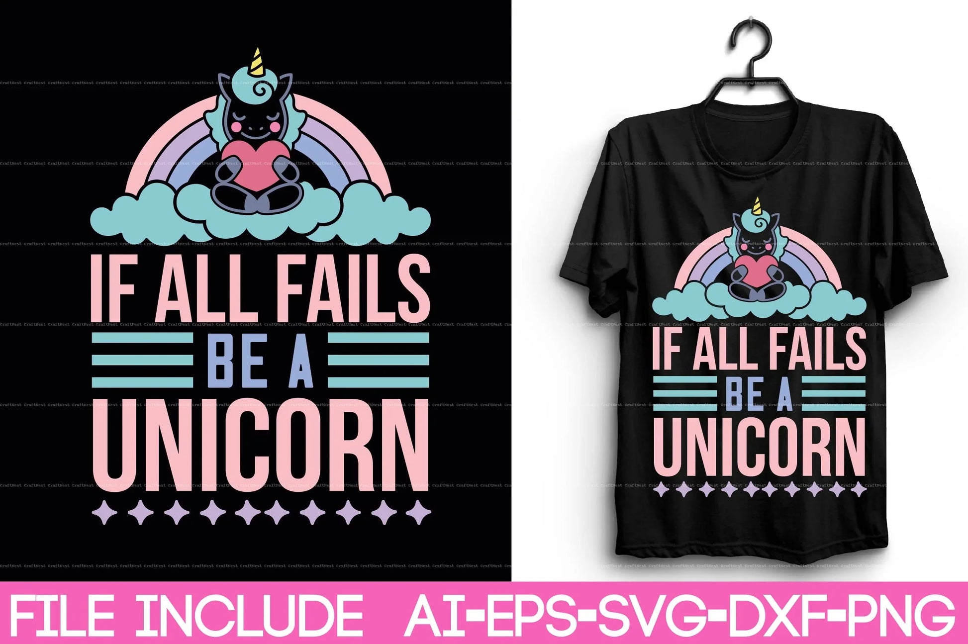Unicorn T-Shirt Design SVG Bundle 2 - CraftNest - Digital Crafting and Art
