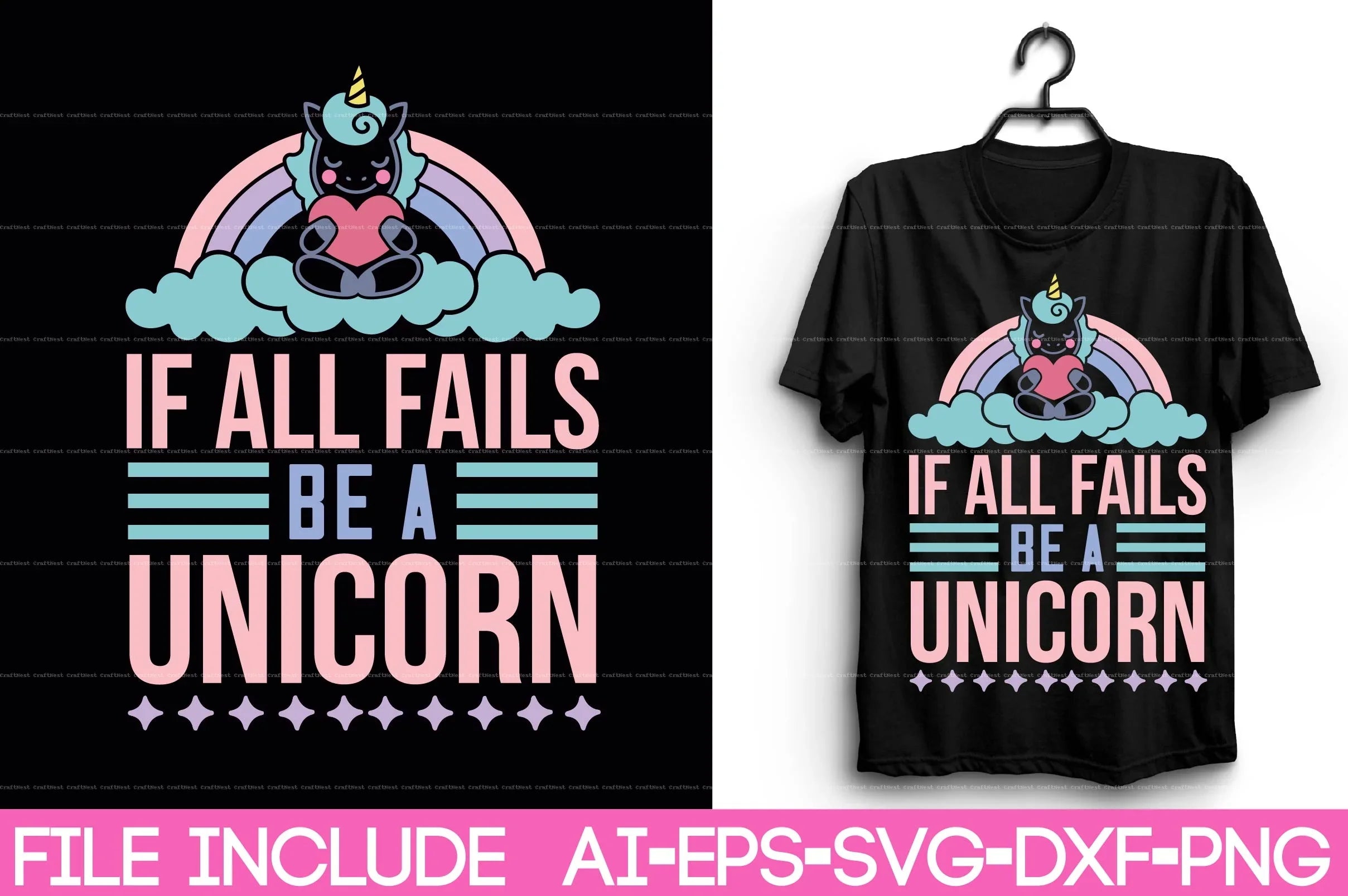 Unicorn T-Shirt Design SVG Bundle 2 - CraftNest - Digital Crafting and Art
