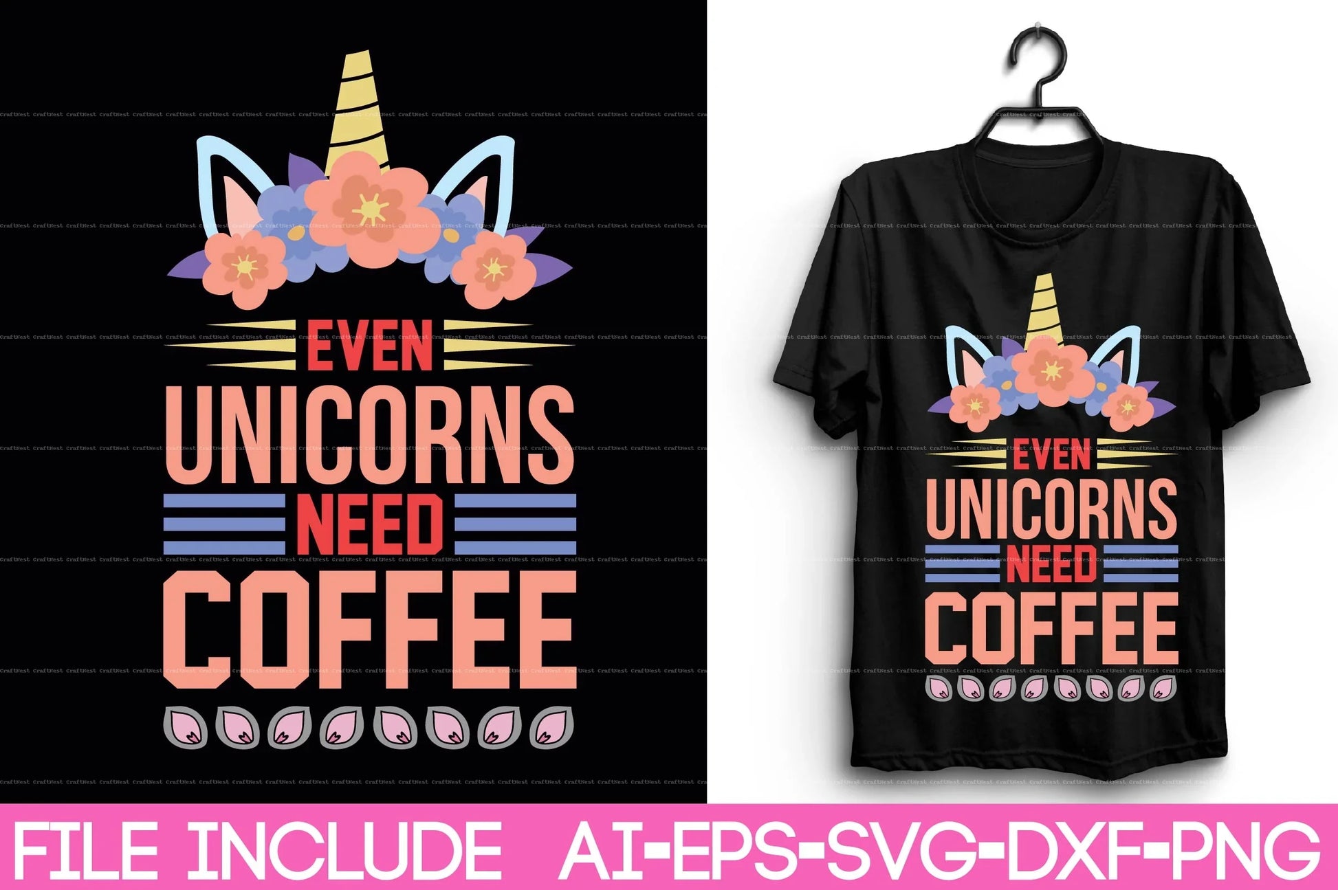 Unicorn T-Shirt Design SVG Bundle 2 - CraftNest - Digital Crafting and Art