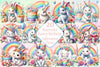 Rainbow Bunny Birthday Clipart Bundle