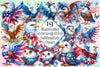 Cute American Eagle 4th of July Clipart Bundle