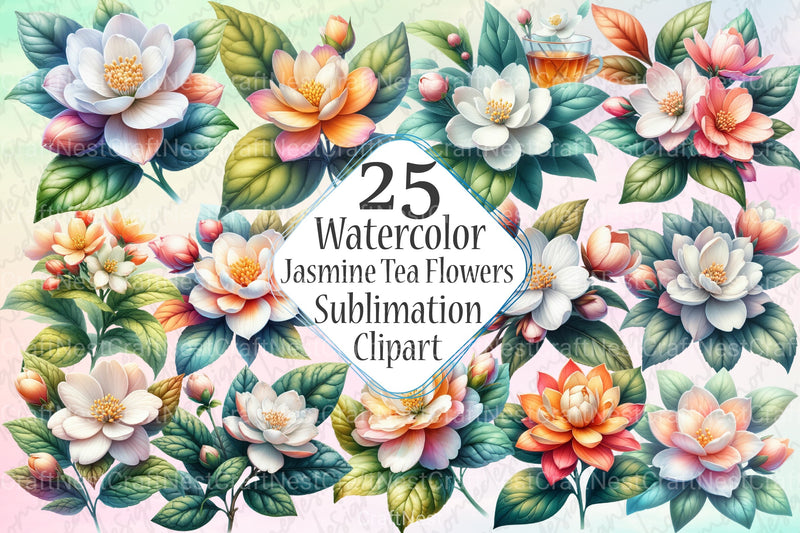 Jasmine Tea Clipart Bundle  99 - CraftNest - Digital Crafting and Art