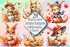 Autumn Kangaroo Clipart Bundle 67