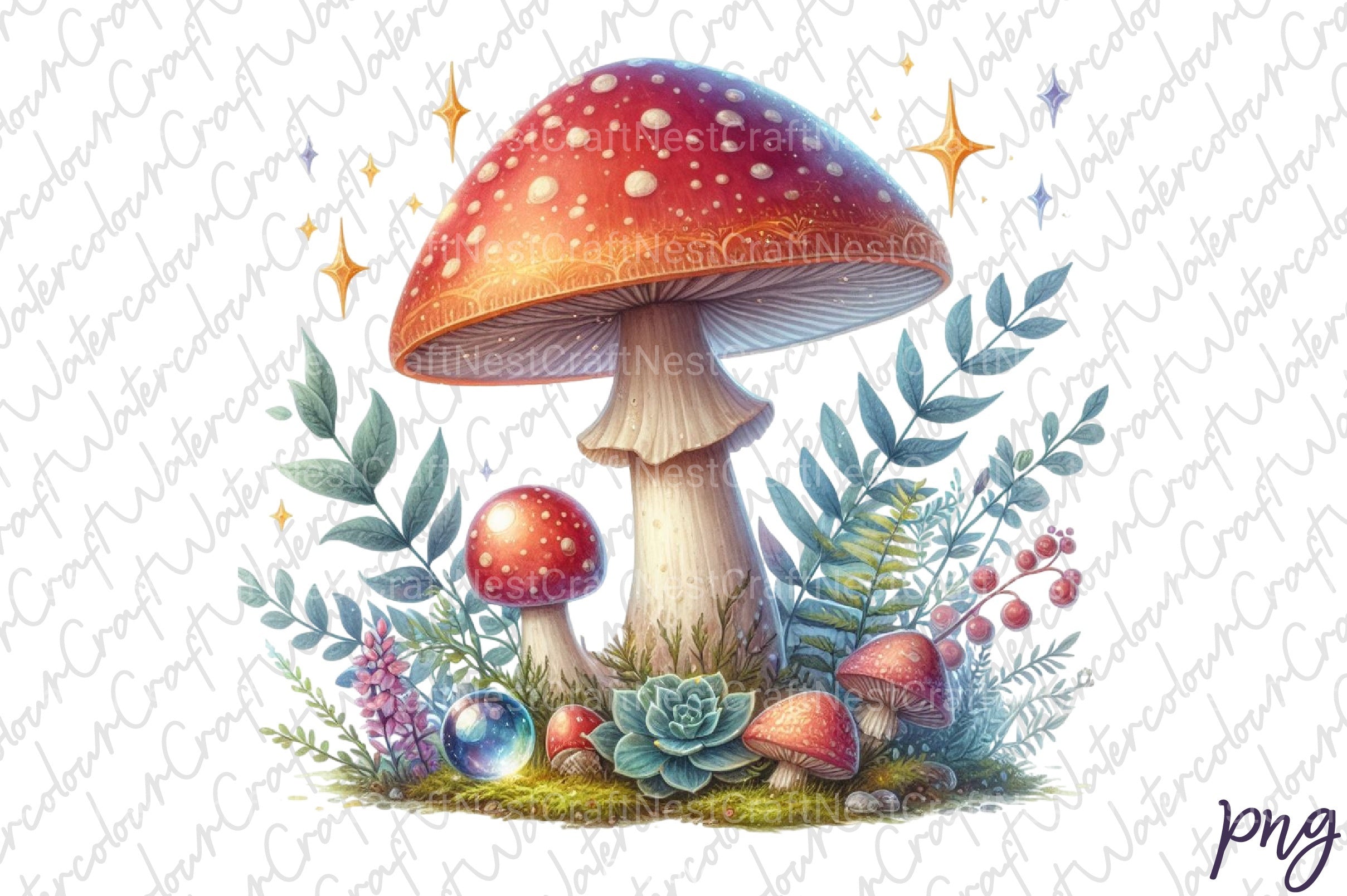 Mushrooms Clipart Bundle 88 - CraftNest - Digital Crafting and Art