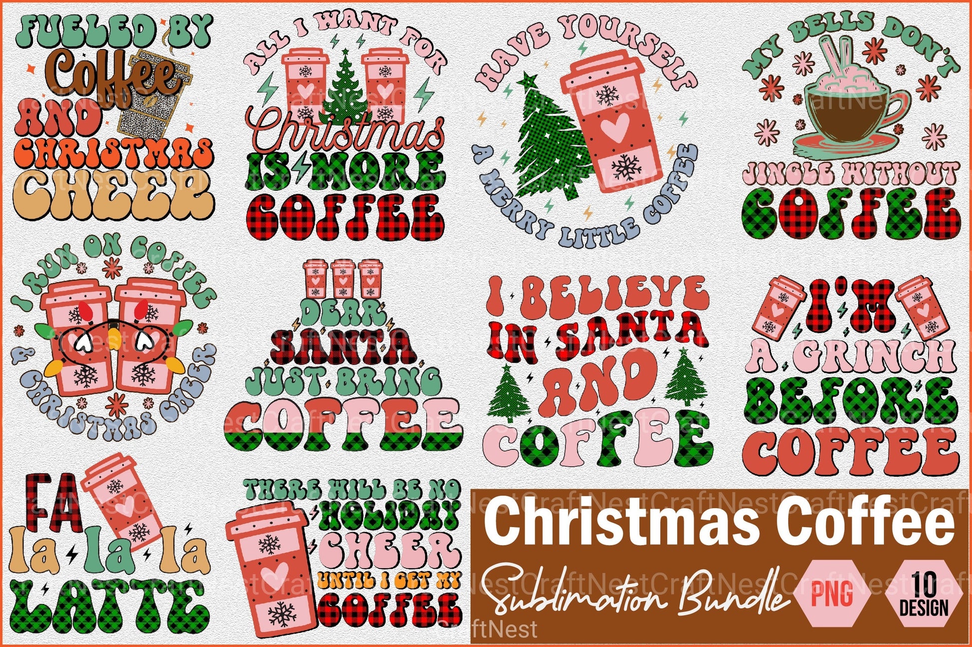 Christmas Coffee Clipart Bundle 34 - CraftNest - Digital Crafting and Art