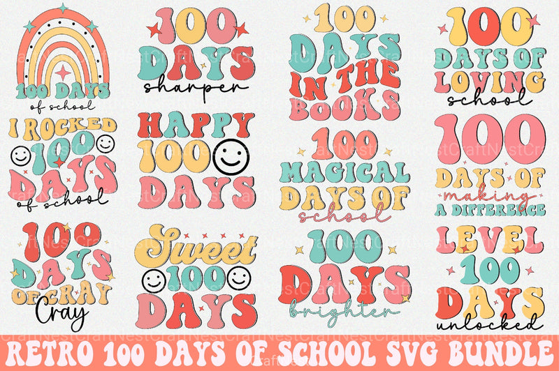 Retro Days of School Bundle 2 - CraftNest - Digital Crafting and Art