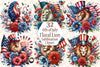 4th of July Patriotic Lion Clipart Bundle