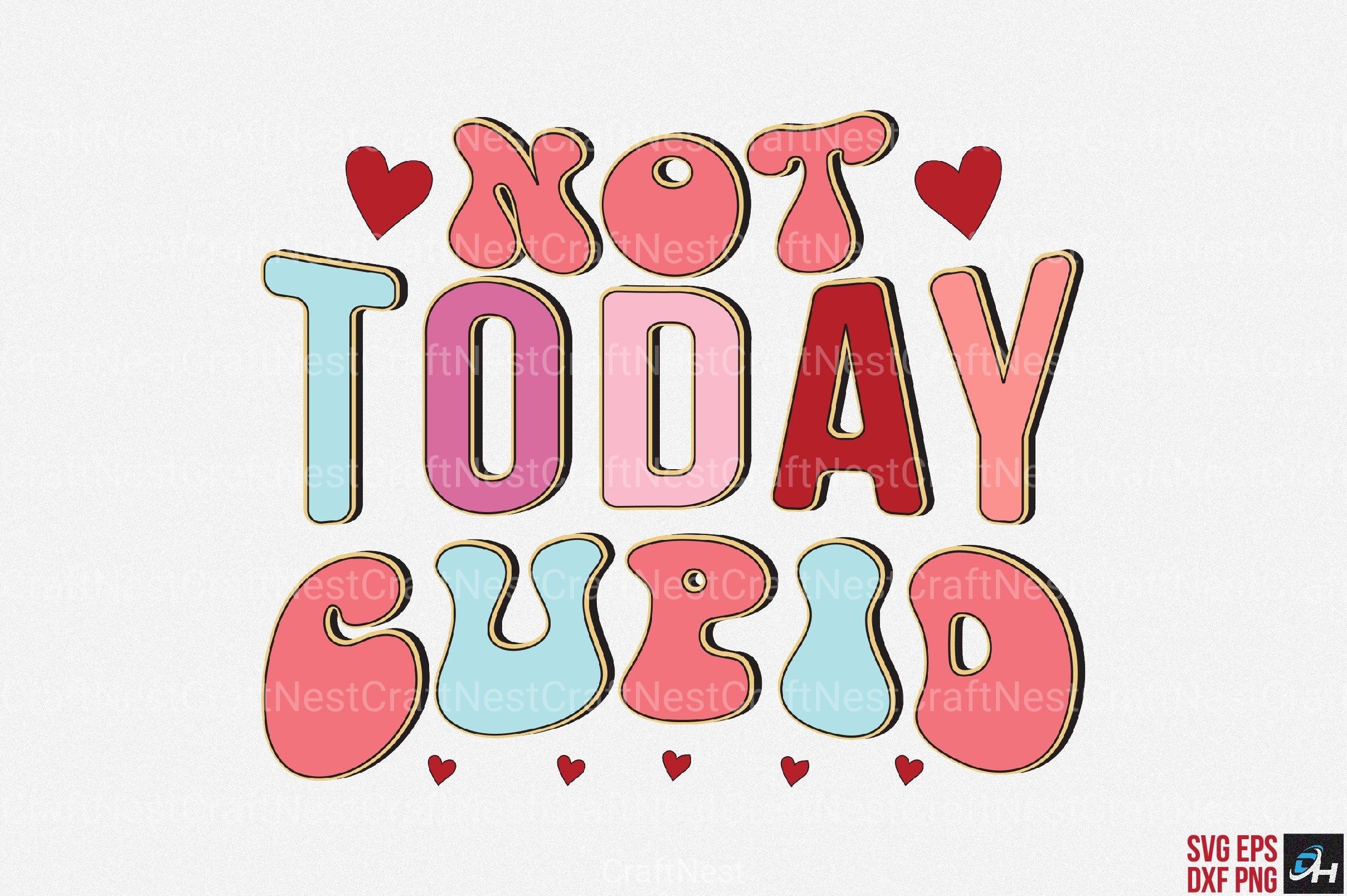 Retro Valentine's Day Design Bundle - CraftNest - Digital Crafting and Art