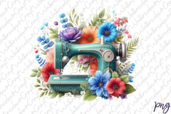 Floral Sewing Machine Clipart Bundle - CraftNest - Digital Crafting and Art