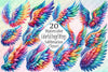 Colorful Angel Wings Clipart Bundle 2