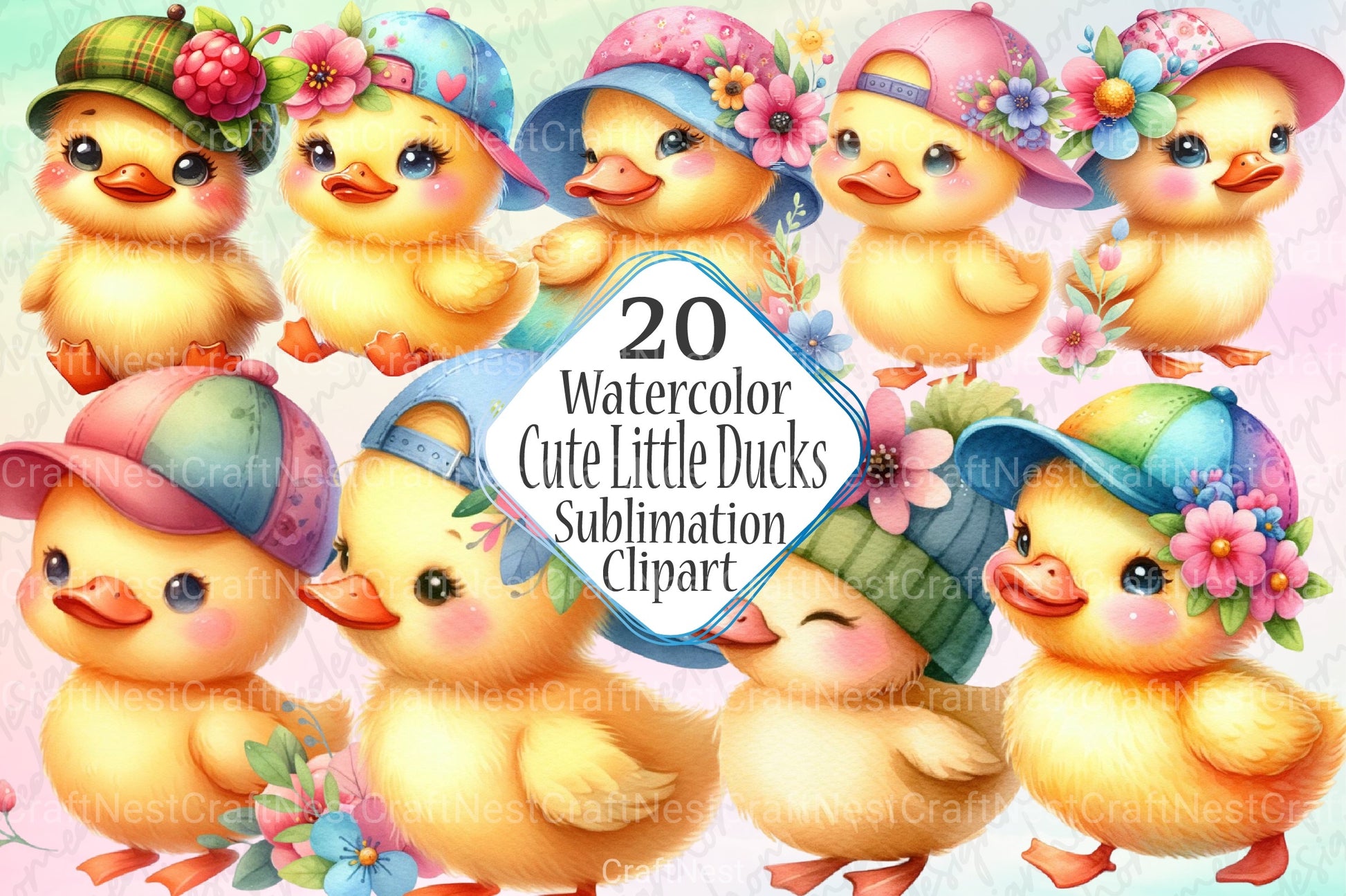 Cute Little Ducks Clipart Bundle 4 - CraftNest - Digital Crafting and Art