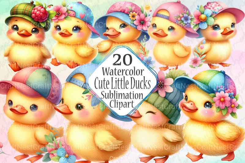 Cute Little Ducks Clipart Bundle 4 - CraftNest - Digital Crafting and Art