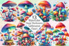 Magic Mushrooms Graphics Clipart Bundle