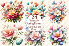 Spring Flowers Clipart Bundle 26 - CraftNest - Digital Crafting and Art