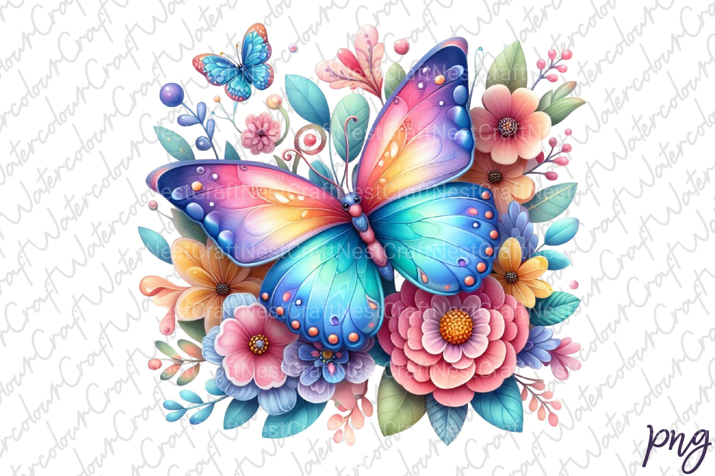 Cute Butterflies Clipart Bundle 1 - CraftNest - Digital Crafting and Art