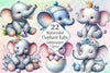 Elephant Baby Shower Clipart Bundle