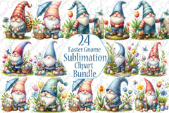 Easter Gnome Clipart Bundle 1 - CraftNest - Digital Crafting and Art