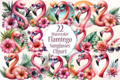 Flamingo Sunglasses Clipart Bundle - CraftNest - Digital Crafting and Art