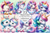 Cute Baby Magic Unicorn Clipart Bundle