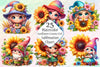 Sunflower Gnome Girl Clipart Bundle 99