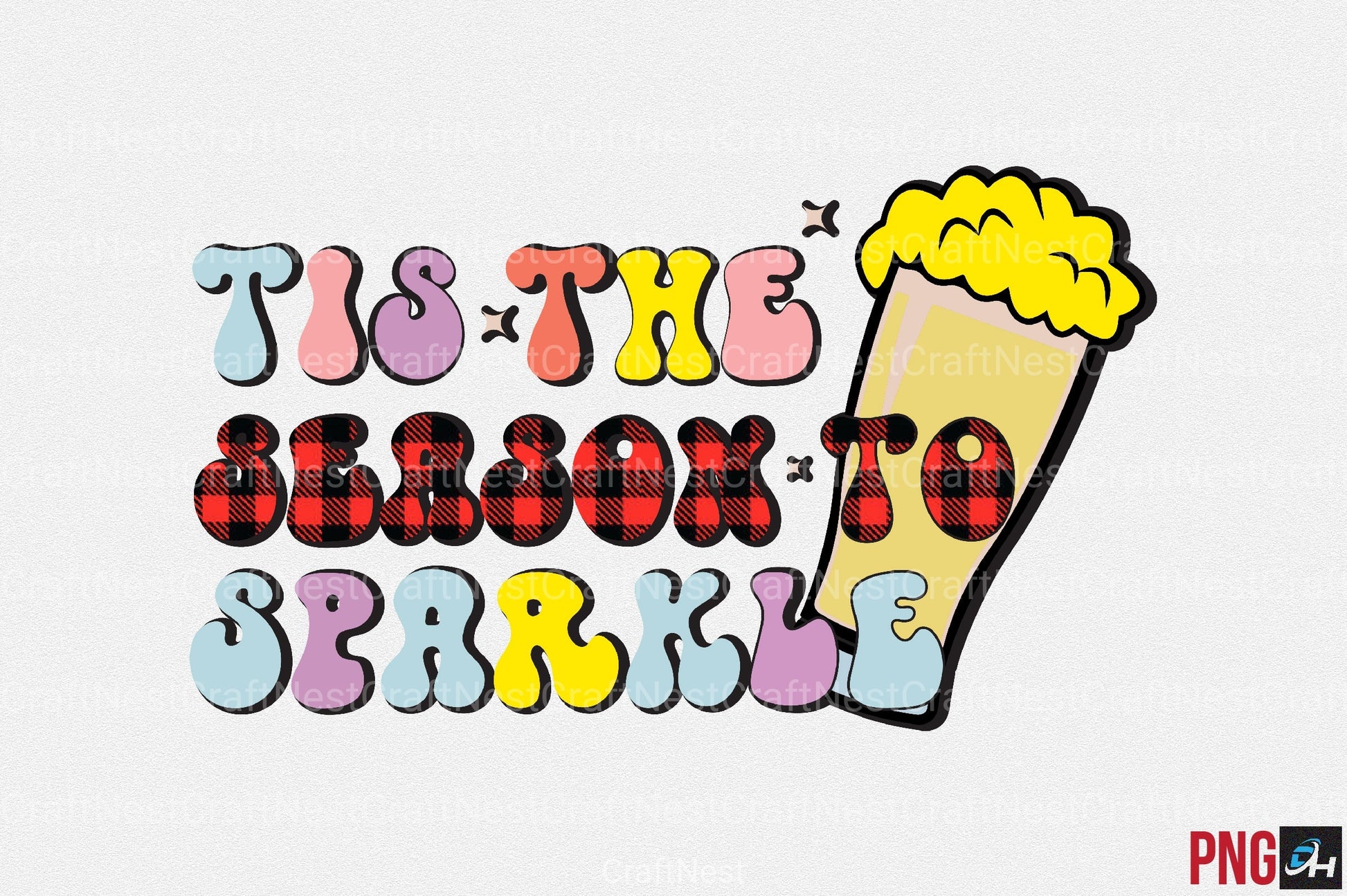 New Year Retro Clipart Bundle - CraftNest - Digital Crafting and Art