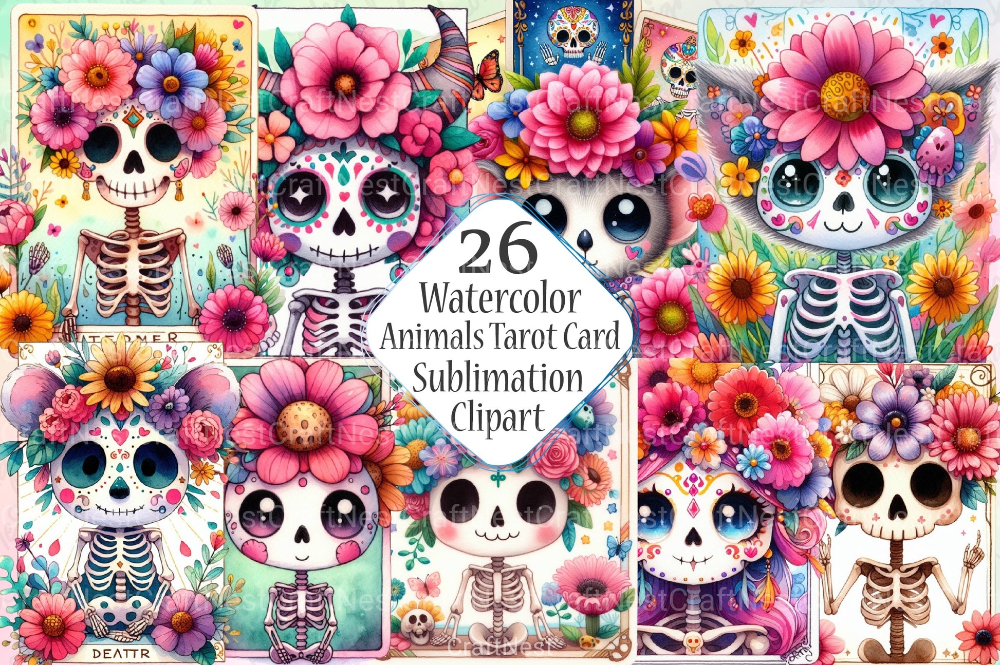 Animals Tarot Card Clipart Bundle - CraftNest - Digital Crafting and Art