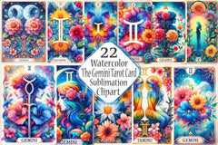Gemini Tarot Card Clipart Bundle - CraftNest - Digital Crafting and Art