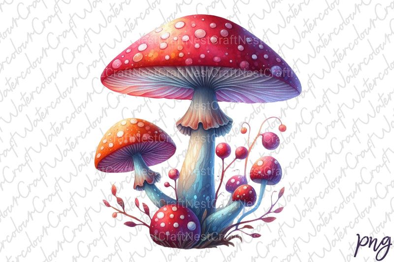Mushrooms Clipart Bundle 10 - CraftNest - Digital Crafting and Art